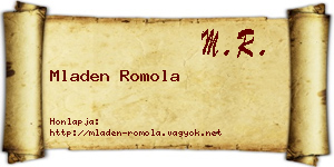 Mladen Romola névjegykártya